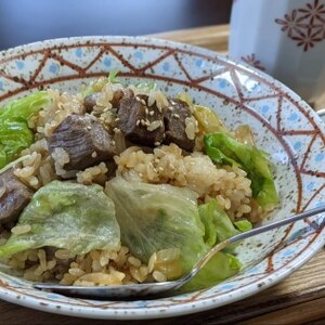 俺の！！牛肉とレタスの洋風チャーハン